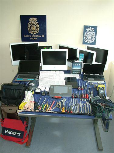 Material incautado. Fuente: Policía Nacional