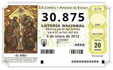 Décimo premiado Niño 2013