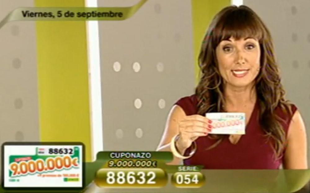 Cuponazo de 9.000.000 de Euros al número 88632 | Foto: RTVE