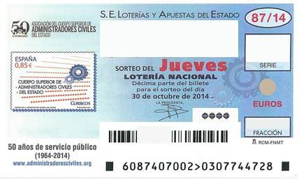 décimo de Lotería Nacional
