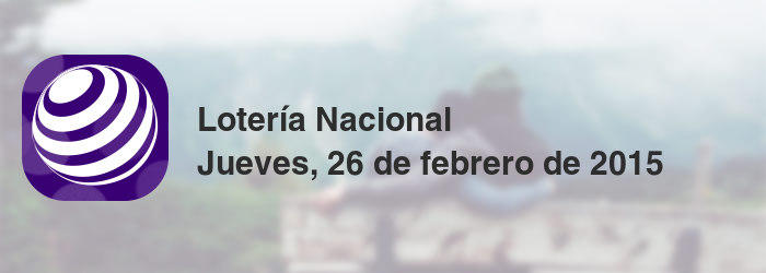 Lotería Nacional del jueves, 26 de febrero de 2015