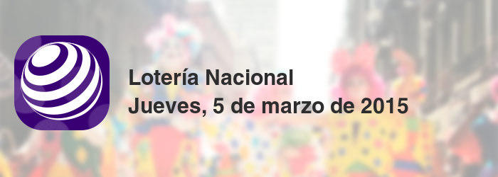 Lotería Nacional del jueves, 5 de marzo de 2015