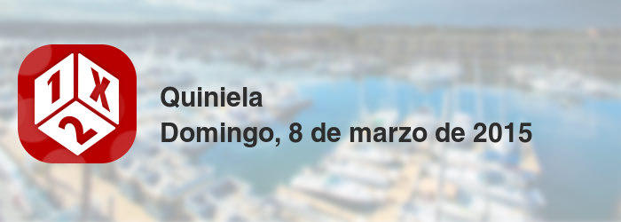 Quiniela del domingo, 8 de marzo de 2015