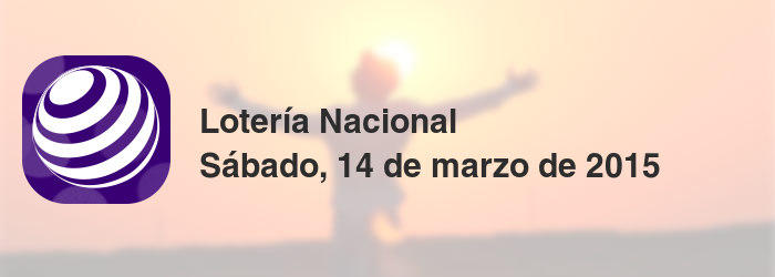Lotería Nacional del sábado, 14 de marzo de 2015