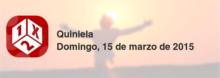 Quiniela del domingo, 15 de marzo de 2015