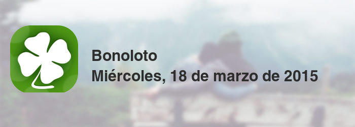 Bonoloto del miércoles, 18 de marzo de 2015