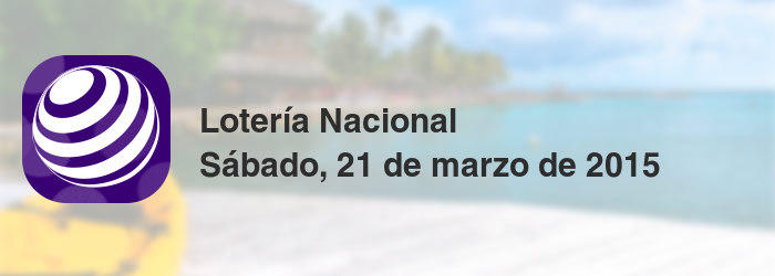 Lotería Nacional del sábado, 21 de marzo de 2015
