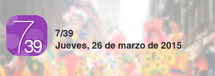 7/39 del jueves, 26 de marzo de 2015