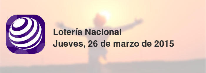 Lotería Nacional del jueves, 26 de marzo de 2015