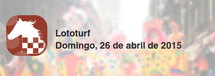 Lototurf del domingo, 26 de abril de 2015