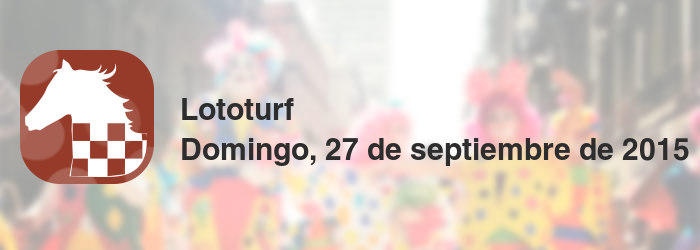 Lototurf del domingo, 27 de septiembre de 2015