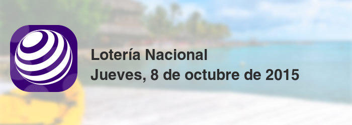 Lotería Nacional del jueves, 8 de octubre de 2015