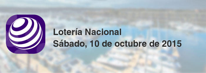 Lotería Nacional del sábado, 10 de octubre de 2015