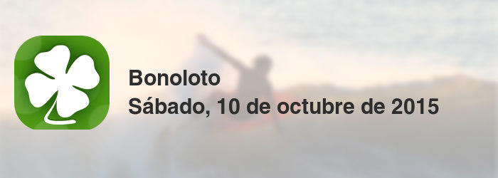 Bonoloto del sábado, 10 de octubre de 2015