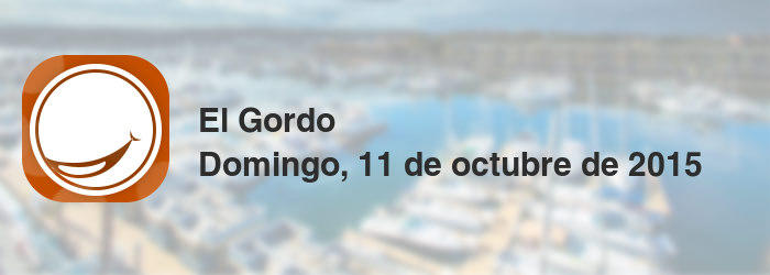 El Gordo del domingo, 11 de octubre de 2015