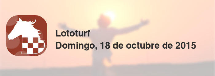 Lototurf del domingo, 18 de octubre de 2015
