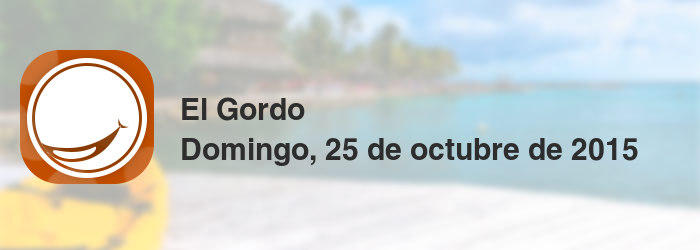 El Gordo del domingo, 25 de octubre de 2015