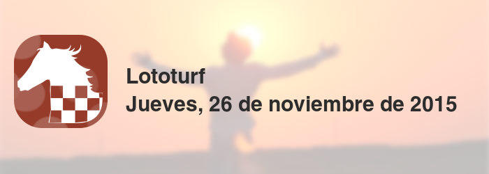Lototurf del jueves, 26 de noviembre de 2015