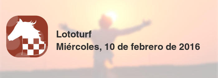 Lototurf del miércoles, 10 de febrero de 2016