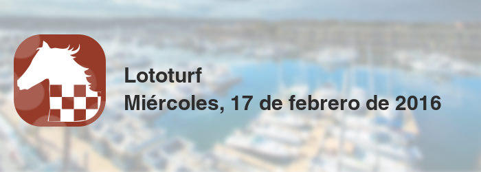 Lototurf del miércoles, 17 de febrero de 2016