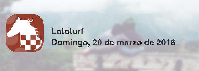 Lototurf del domingo, 20 de marzo de 2016