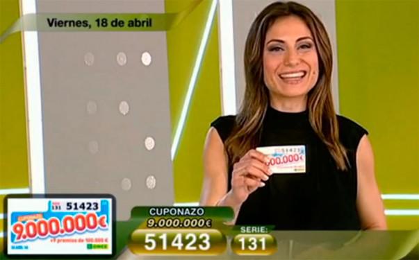 Cuponazo de 9.000.000 de Euros al número 51423 | Foto: RTVE