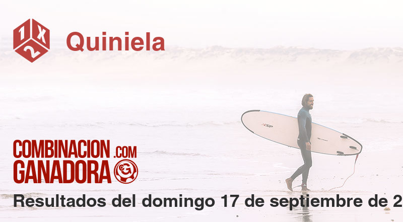 Quiniela del domingo 17 de septiembre de 2017