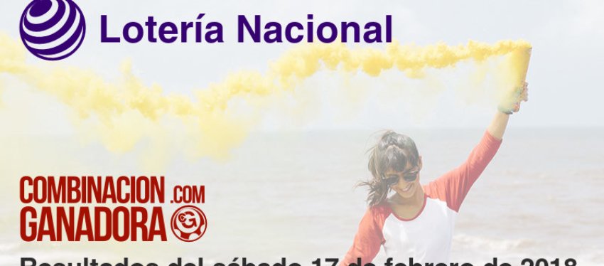Lotería Nacional del sábado 17 de febrero de 2018