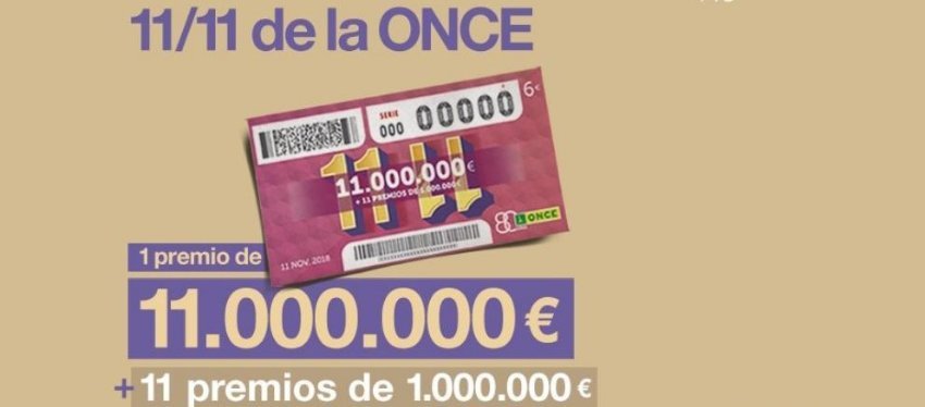El 11 del 11 de la ONCE repartirá 11 millones de euros