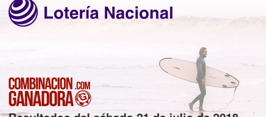 Lotería Nacional del sábado 21 de julio de 2018