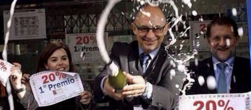 Montoro y compañía seguirán sacando tajada de tu buena suerte. Foto: Twitter.