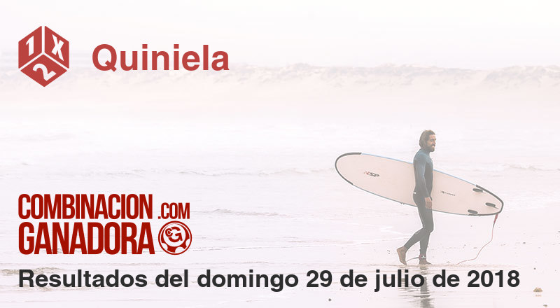 Quiniela del domingo 29 de julio de 2018