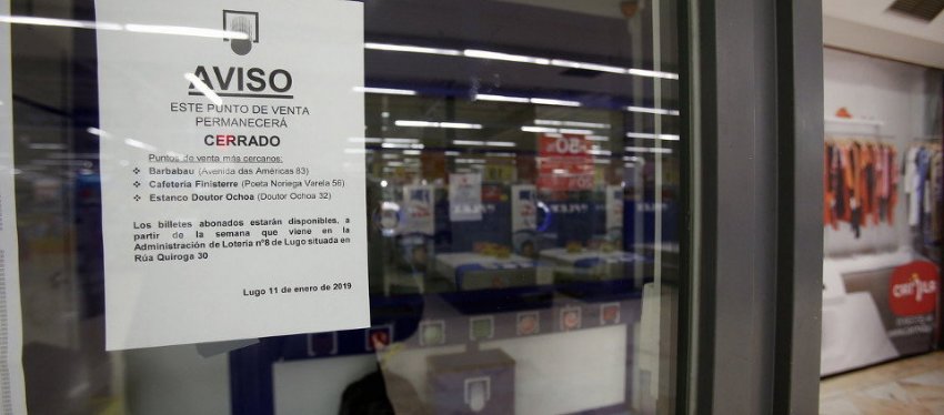 Aviso de la administración de lotería. Foto: El Progreso.