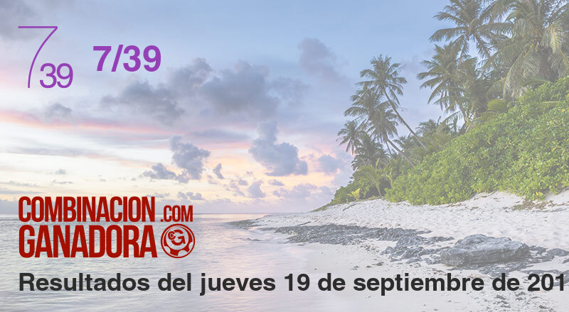 7/39 del jueves 19 de septiembre de 2019
