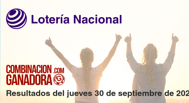Lotería Nacional del jueves 30 de septiembre de 2021