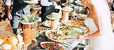 Tipos de comida en el banquete para bodas