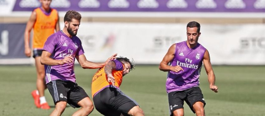 El Madrid se ejercita antes de recibir al Celta. Foto: Real Madrid.