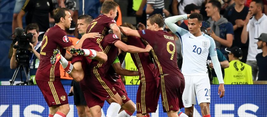 Rusia celebra un gol marcado a Inglaterra | Foto: @England