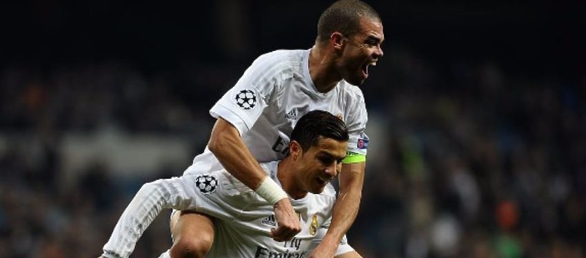 Pepe celebra un gol junto a Cristiano Ronaldo. Foto: Instagram.