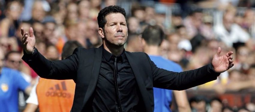 Simeone, en un partido con el Atlético de Madrid. Foto: Twitter.