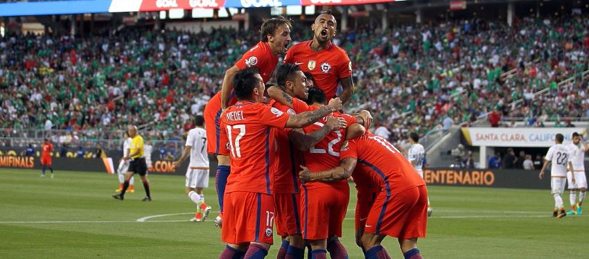 Chile celebra uno de los 7 goles conseguidos | Foto: | @LaRoja