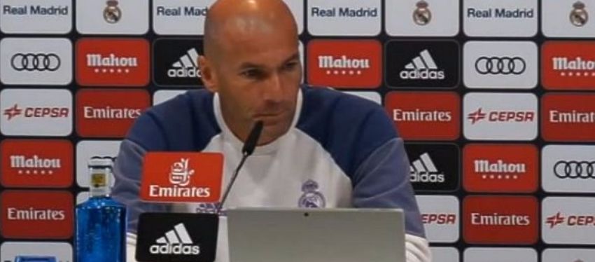 Zidane, en rueda de prensa. Foto: Marca TV.
