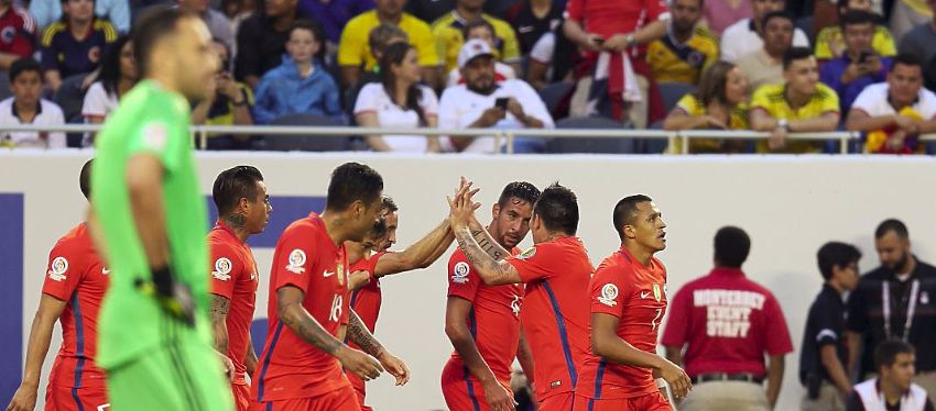 Chile celebra un gol | Foto: @LaRoja