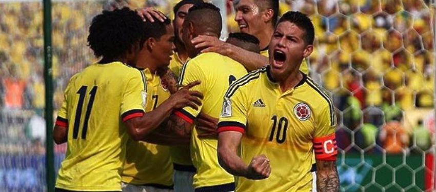 James celebra un gol con la selección colombiana. Foto: Instagram.