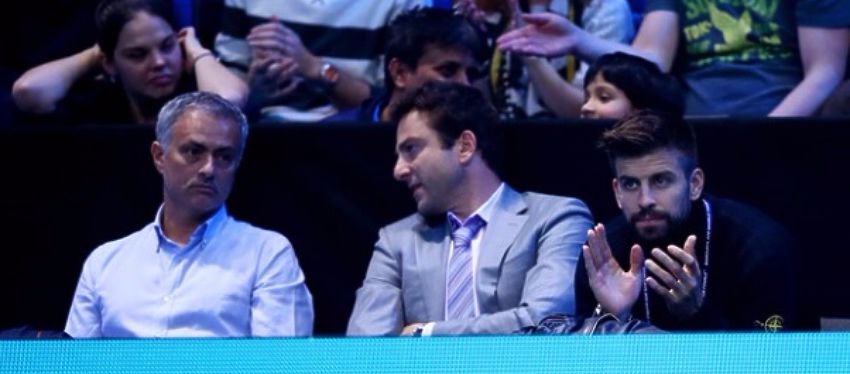 Piqué y Mourinho estuvieron a tan solo un asiento de distancia en el O2 de Londres.