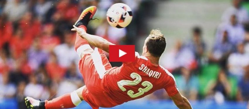 Shaqiri marca el gol de la Eurocopa