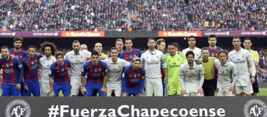 El mundo del fútbol sigue mostrando su solidaridad hacia el Chapecoense. Foto: Twitter.
