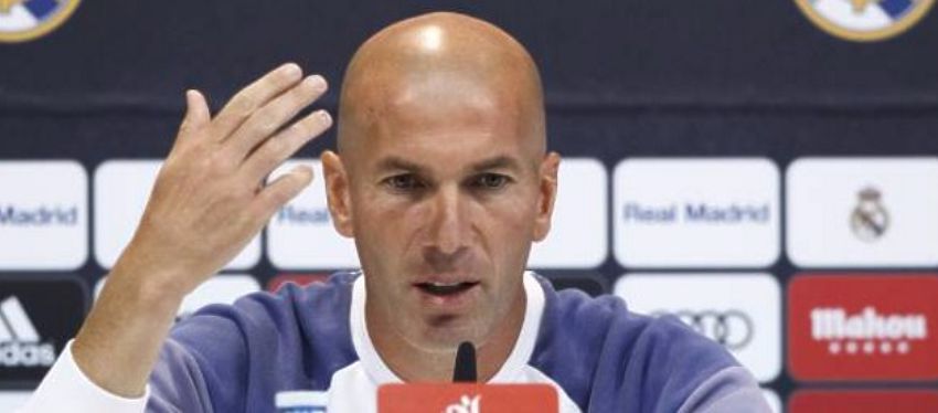 Zidane, en rueda de prensa. Foto: Twitter.