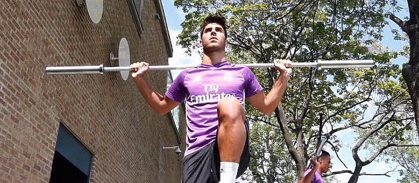 Asensio, en un entrenamiento con el Madrid. Foto: Instagram.