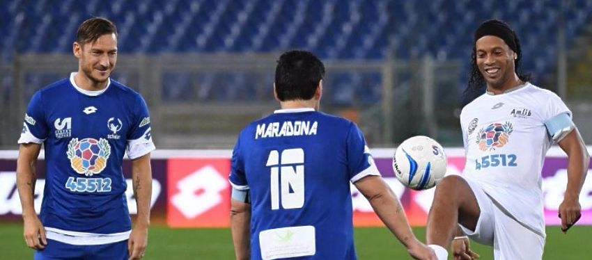 Totti, Maradona o Ronaldinho fueron algunos de los invitados. Foto: @lanacion.